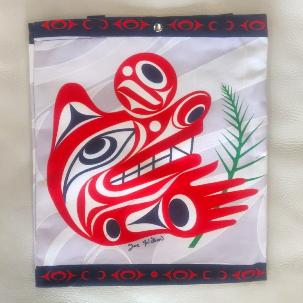 'Wolf Harvest' Tote Bag Indigenous Design by Joe Wilson, Coast Salish